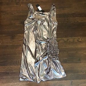 NWT Maeva Silver Pewter Metallic Dress Size 6